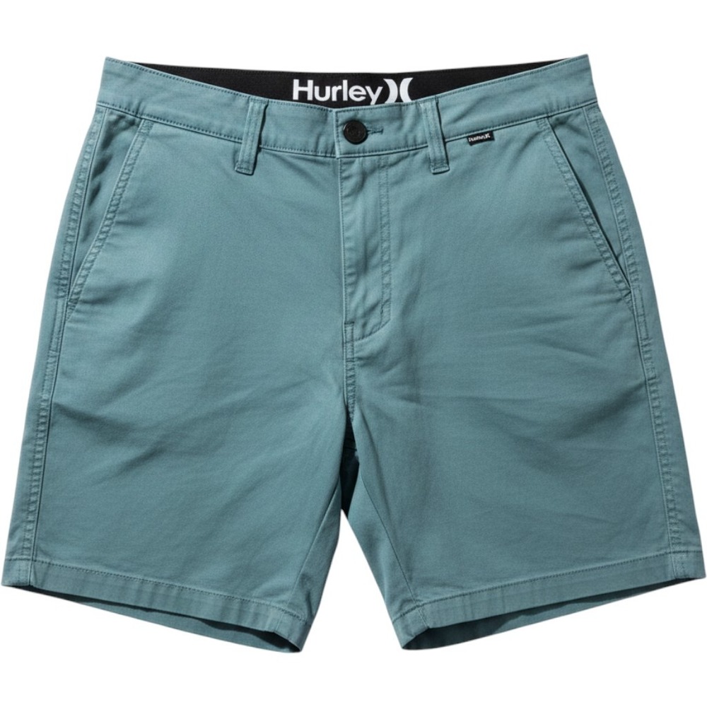Hurley Men's Size 30 Cotton Casual Summer Beach Teal Blue Chino Walk Shorts  EUC